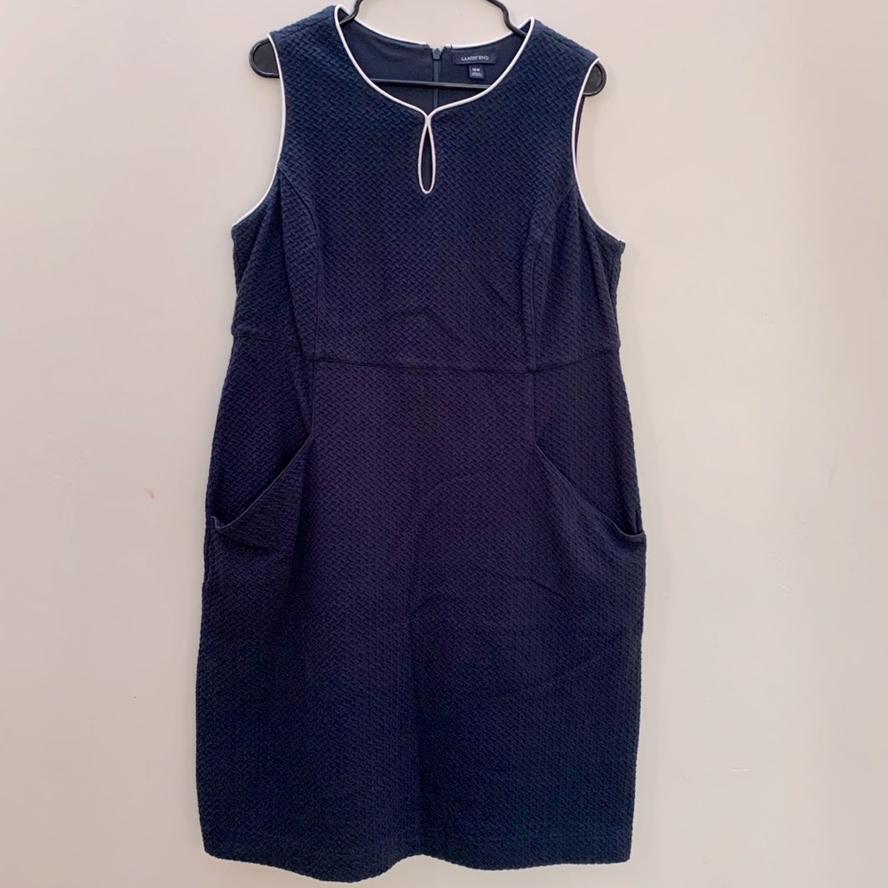 Land’s End 16W Navy Quilted Tank Dress